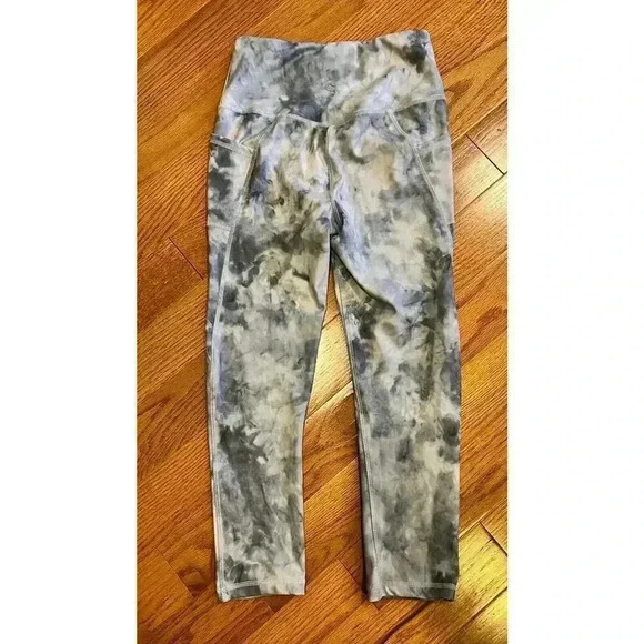 X by Gottex Women's Gray and White Athletic Leggings Size Small Yoga Running - Picture 5 of 6